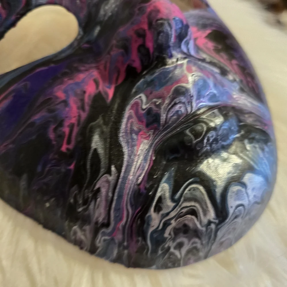 HANDCRAFTED Upcycled Cosplay Face Mask HANDPAINTED Wall Art Decor Halloween Mask
